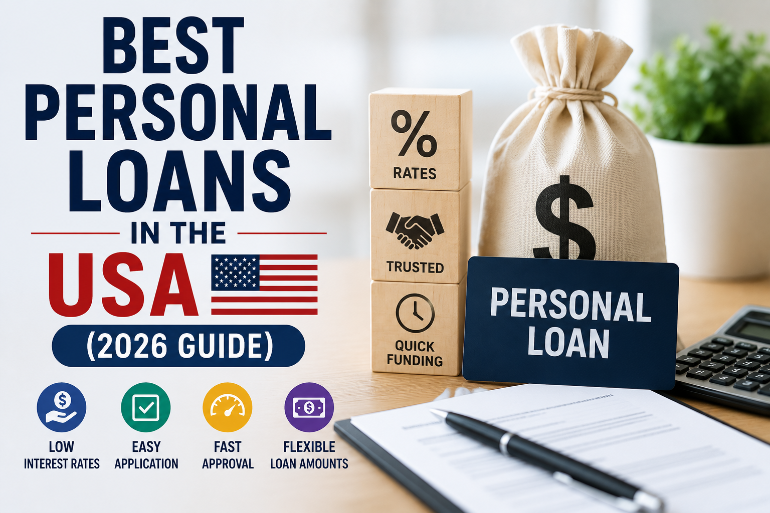 Best Personal Loans in the USA with low interest rates, flexible loan terms, and trusted lenders in 2026.